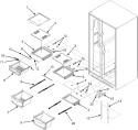 CRISPER ASSEMBLY Diagram and Parts List for MZD2669KEB  Maytag Refrigerator
