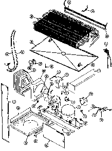 Unit Compartment & System Diagram and Parts List for RB234RDV DG86A Magic Chef Refrigerator