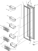 FREEZER DOOR Diagram and Parts List for GSB2654HEQ  Maytag Refrigerator