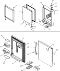 REFRIGERATOR DOOR Diagram and Parts List for PBF2555HES  Maytag Refrigerator
