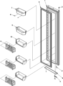 FREEZER DOOR Diagram and Parts List for JCB2282HTB  Jenn-Air Refrigerator