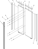 HANDLES AND TRIM Diagram and Parts List for JCB2282HTB  Jenn-Air Refrigerator