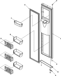 FREEZER DOOR Diagram and Parts List for JCD2292HTW  Jenn-Air Refrigerator
