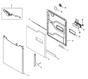 DOOR Diagram and Parts List for MDB5651AWS  Maytag Dishwasher