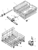 TRACK & RACK ASSEMBLY Diagram and Parts List for MDB4651AWS  Maytag Dishwasher