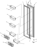 FREEZER DOOR Diagram and Parts List for GS2624PEKW  Maytag Refrigerator
