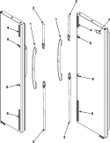 HANDLES Diagram and Parts List for MSB2654HEW  Maytag Refrigerator