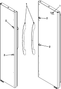 HANDLES Diagram and Parts List for CS26G3W  Crosley Refrigerator