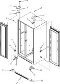 HINGES Diagram and Parts List for GSB2654HEQ  Maytag Refrigerator