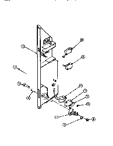 Interlock Switches-uppr Diagram and Parts List for WM2750B M167B Jenn-Air Wall Oven