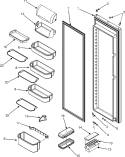REFRIGERATOR DOOR Diagram and Parts List for PSD269LHEQ  Maytag Refrigerator
