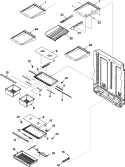 REFRIGERATOR SHELVING Diagram and Parts List for ABB2527DEB  Amana Refrigerator