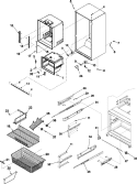 INTERIOR CABINET & FREEZER SHELVING Diagram and Parts List for ABB2527DEB  Amana Refrigerator