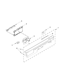 Control Panel And Latch Parts Diagram and Parts List for MDB7759SAB3  Maytag Dishwasher
