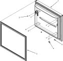 FREEZER DOOR Diagram and Parts List for G32026PEKW  Maytag Refrigerator
