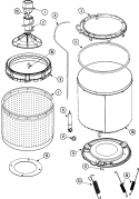 TUB, INNER & OUTER (SERIES 12) Diagram and Parts List for SAV405DEWW  Maytag Washer