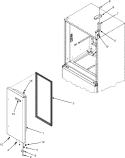 RIGHT REFRIGERATOR DOOR Diagram and Parts List for JFC2089HES  Jenn-Air Refrigerator