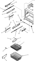 FREEZER SHELVES Diagram and Parts List for JBD2286KEW  Jenn-Air Refrigerator