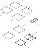 REFRIGERATOR SHELVES Diagram and Parts List for MFD2560HES  Maytag Refrigerator