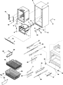 INTERIOR CABINET & FREEZER SHELVING Diagram and Parts List for AFC2033DRB  Amana Refrigerator