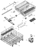RAIL & RACK ASSEMBLY Diagram and Parts List for JDB1080AWQ  Jenn-Air Dishwasher