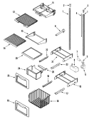 SHELVES & ACCESSORIES (FREEZER) Diagram and Parts List for JS48PPFXDA  Jenn-Air Refrigerator