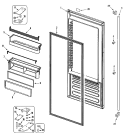 FRESH FOOD DOOR Diagram and Parts List for JS48PPFXDA  Jenn-Air Refrigerator