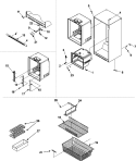 INTERIOR CABINET & FREEZER SHELVING Diagram and Parts List for CB19G6W  Crosley Refrigerator