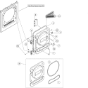 DOOR Diagram and Parts List for MDE2400AYW  Maytag Dryer