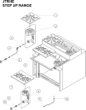 JADE TITAN STEP UP RANGE Diagram and Parts List for JTRHE4336C  Maytag Range