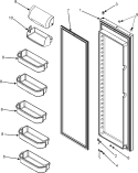 REFRIGERATOR DOOR Diagram and Parts List for MSD2351HEQ  Maytag Refrigerator