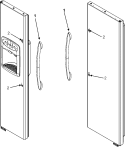 HANDLES (MSD2351HEB / Q / W) Diagram and Parts List for MSD2351HEQ  Maytag Refrigerator
