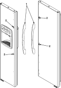 HANDLES (MSD2351HES) Diagram and Parts List for MSD2351HES  Maytag Refrigerator