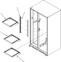 REFRIGERATOR SHELVES Diagram and Parts List for MSD2652KES  Maytag Refrigerator