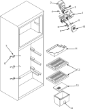 FRESH FOOD COMPARTMENT Diagram and Parts List for PCF8200ACW  Maytag Refrigerator