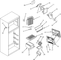 FREEZER COMPARTMENT Diagram and Parts List for PCF8200ACW  Maytag Refrigerator