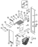 FREEZER COMPARTMENT Diagram and Parts List for RCE244TDV  Magic Chef Refrigerator