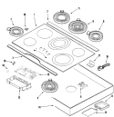 Part Location Diagram of WP74009899 Whirlpool Surface Element