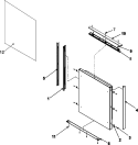 REFRIGERATOR DOOR HANDLE & TRIM Diagram and Parts List for ABC2037DPS  Amana Refrigerator