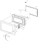 DOOR Diagram and Parts List for DFS18E P1330222M Menumaster Microwave