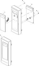 TIMER AND ESCUTCHEON Diagram and Parts List for DFS18E P1330222M Menumaster Microwave