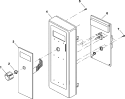 TIMER AND ESCUTCHEON Diagram and Parts List for UCS11MA P1330228M Amana Microwave