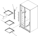 REFRIGERATOR SHELVES Diagram and Parts List for MSD265RHEB  Maytag Refrigerator