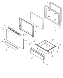 DOOR / DRAWER (AAH, AAT) Diagram and Parts List for CER1115AAH  Magic Chef Range