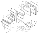 DOOR / DRAWER (STL) Diagram and Parts List for CER3725AAS  Magic Chef Range