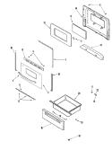DOOR / DRAWER Diagram and Parts List for CE35400ACV  Crosley Range
