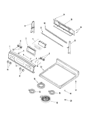 CONTROL PANEL / TOP ASSEMBLY Diagram and Parts List for CE38800AAQ  Crosley Range