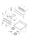 CONTROL PANEL / TOP ASSEMBLY Diagram and Parts List for AER5712ACW  Amana Range