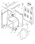 BODY Diagram and Parts List for AER5712ACW  Amana Range