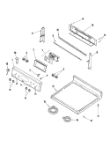CONTROL PANEL / TOP ASSEMBLY Diagram and Parts List for MER5751ACS  Maytag Range